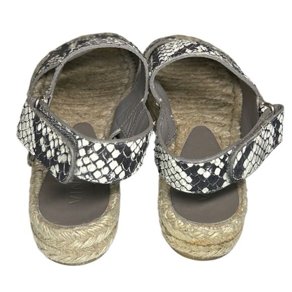 Vince - “Emilia” Espadrille Strappy Sandals in Python - Size 7, Black, Tan, Grey - Picture 12 of 15